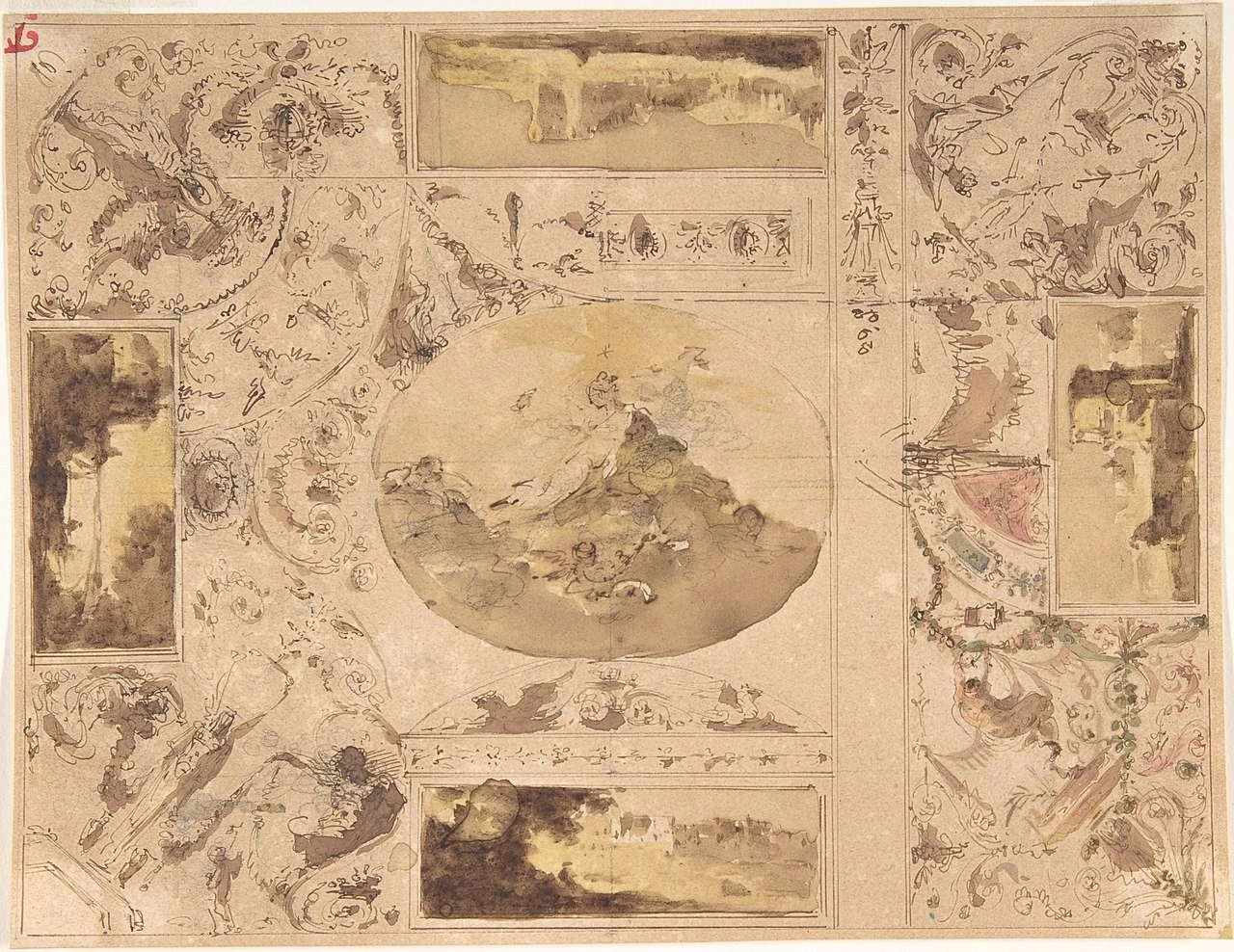 Disegni per la decorazione di un soffitto - Metropolitan Museum of Art, New York